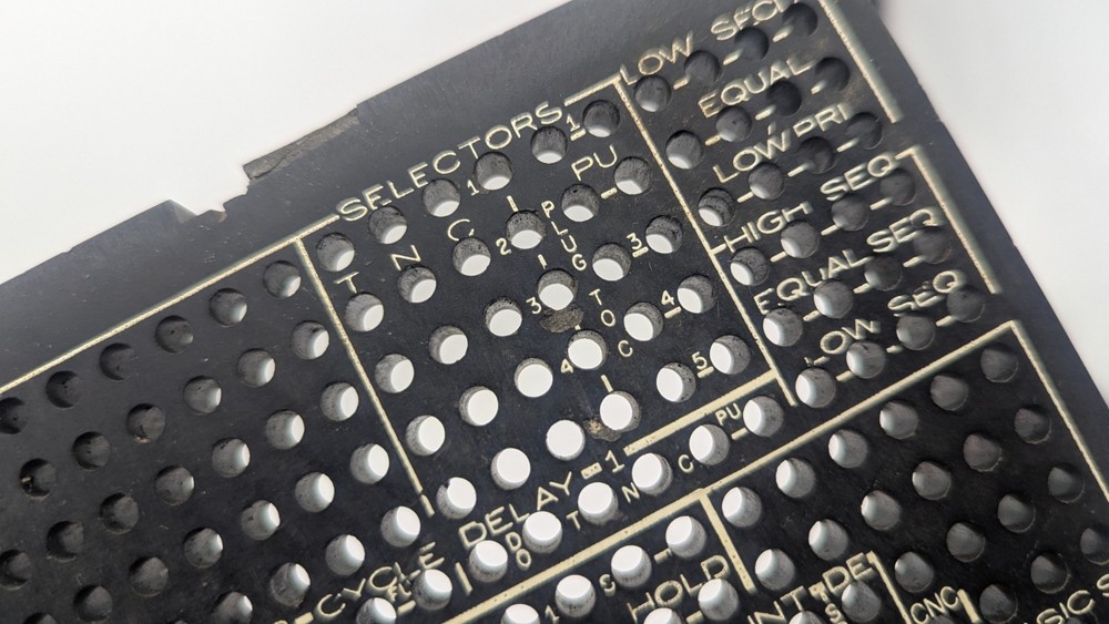 Vintage IBM 601060 Plug Board Machine Plugboard Control Panel FOR DISPLAY