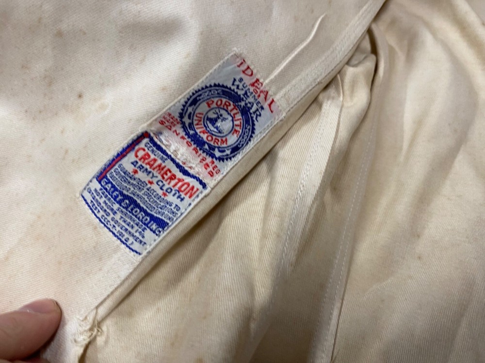 ORIGINAL WWII US NAVY CHIEF PETTY OFFICER CPO DRESS "WHITES" JACKET-MEDIUM 4OR