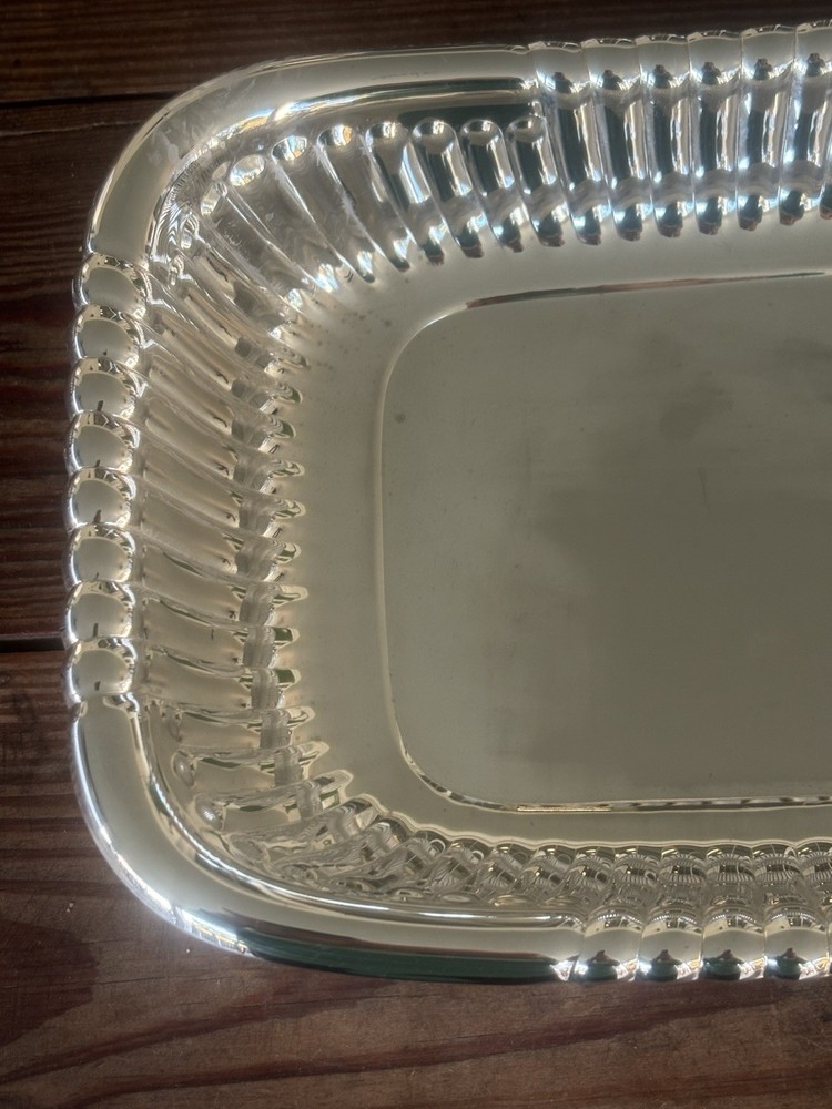 Vintage Sheffield Reed & Barton Silverplate Rectangular Serving Dish 10.5 x 7.5"