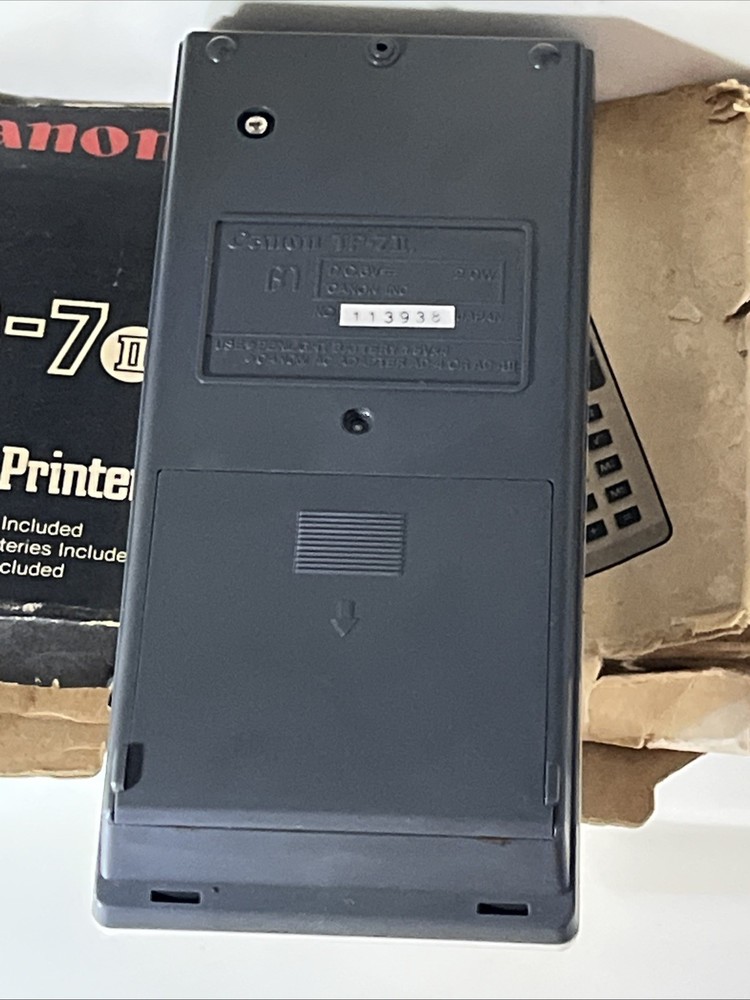 Vintage Canon TP-7 Electro Printer Calculator Original Box Instructions & Case