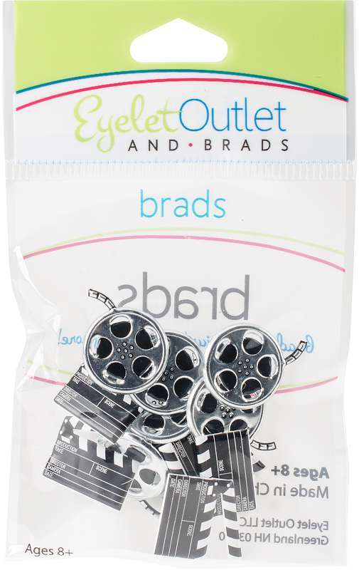 Eyelet Outlet Shape Brads 12/Pkg Movie