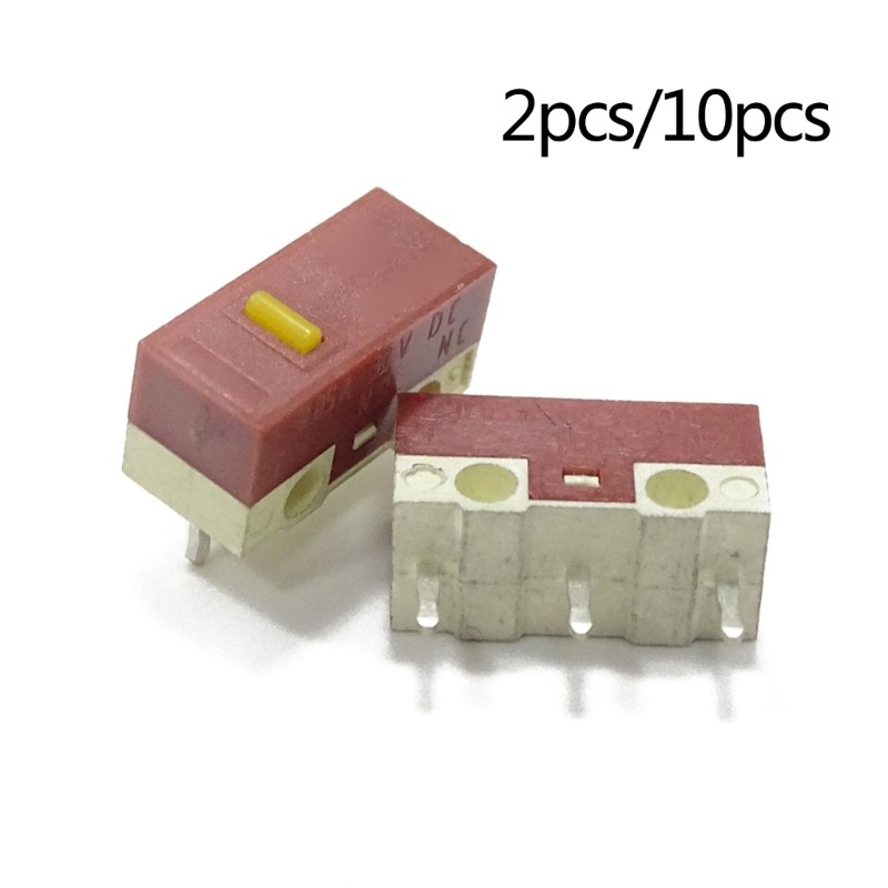 2/10PCS Mouse Micro Switch 3Pins Yellow Dot for HUANO Silent Mouse Microswitches
