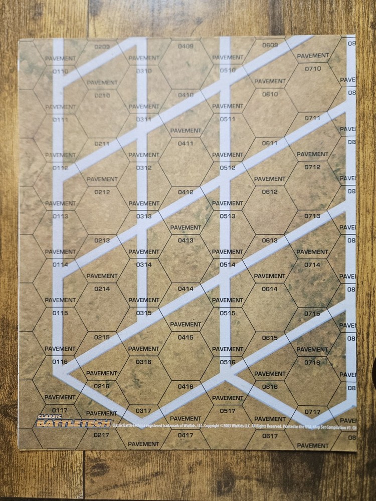 Classic Battletech 2003 Map Set Compilation #1 - 22 Total Maps (Missing Two) VG