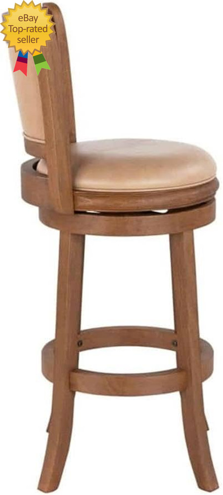 Augusta Swivel Bar Stool Chestnut Wire Brush
