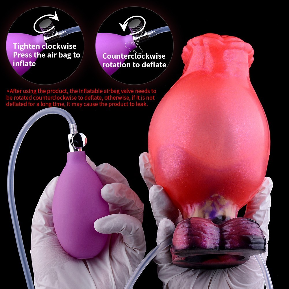 Fantasy Anal Plug Inflatable Ejaculation Dildo Squirting Penis Big Butt Expander
