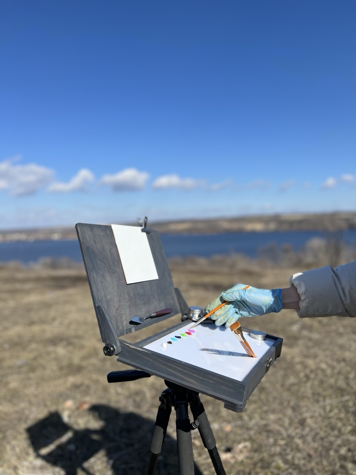 Deep Pochade Box 14*10 “ Plein Air Travel Easel -Portable Artist paint storage