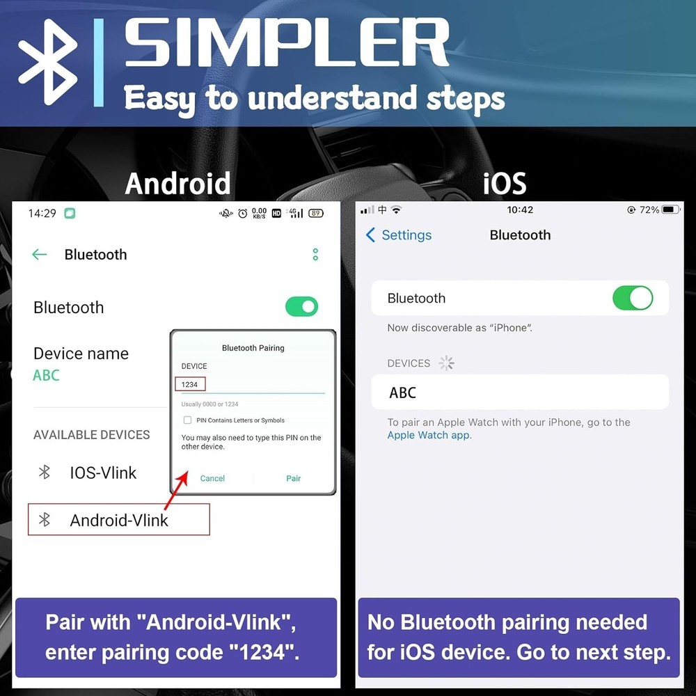 Vgate iCar Pro 2S OBD2 Scanner Bluetooth Iphone & Android Scan Car Code Reader