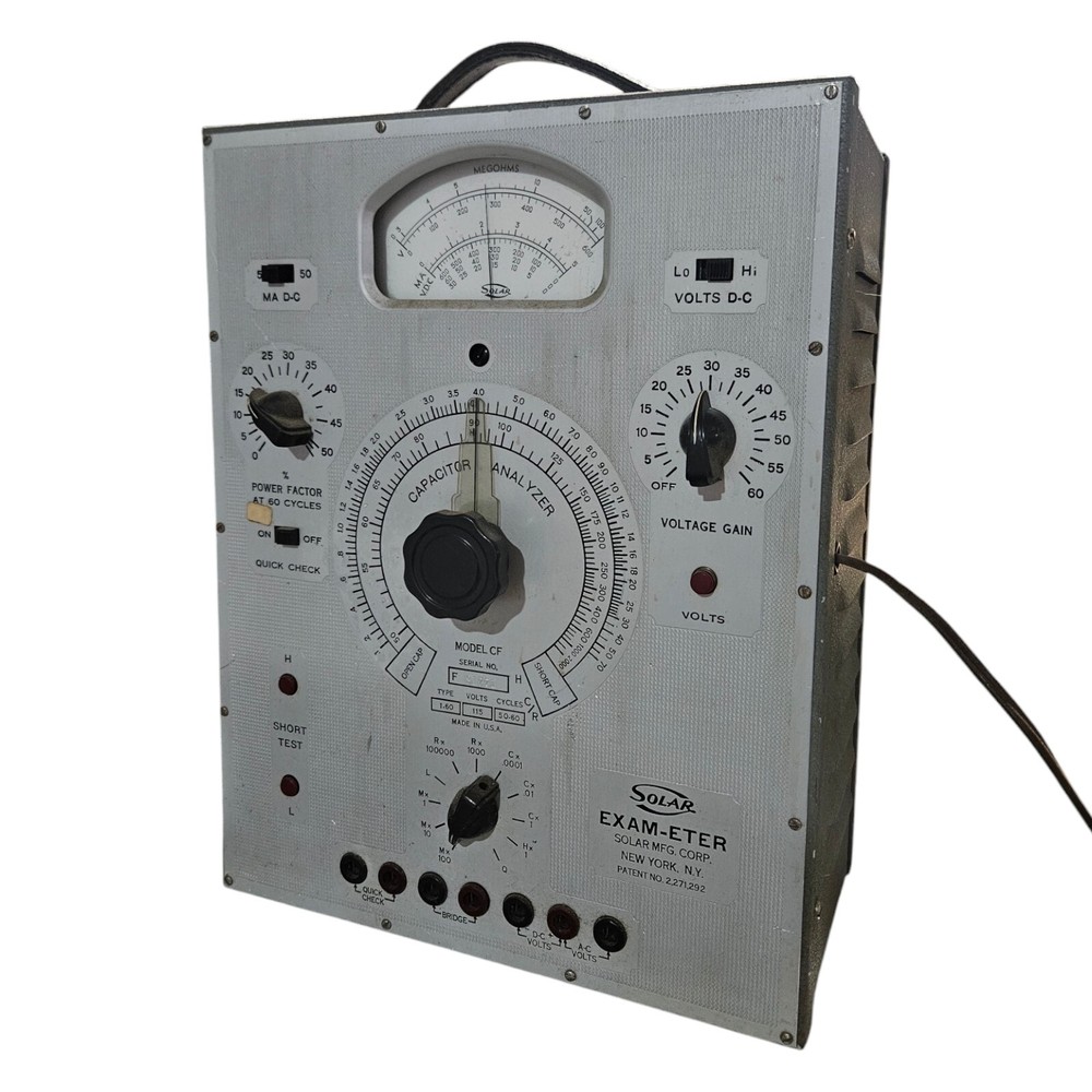 Vintage Solar Model CF EXAM-ETER Capacitor Analyzer