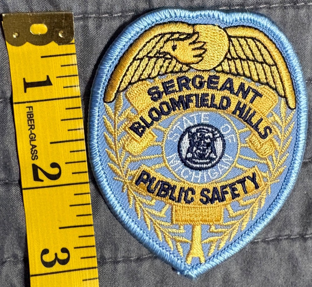 Bloomfield Hills Michigan MI Police Sergeant Patch