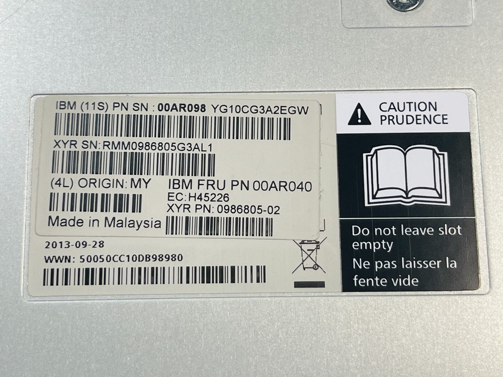00AR040 IBM 00AR098 - v7000 node canister mod 324