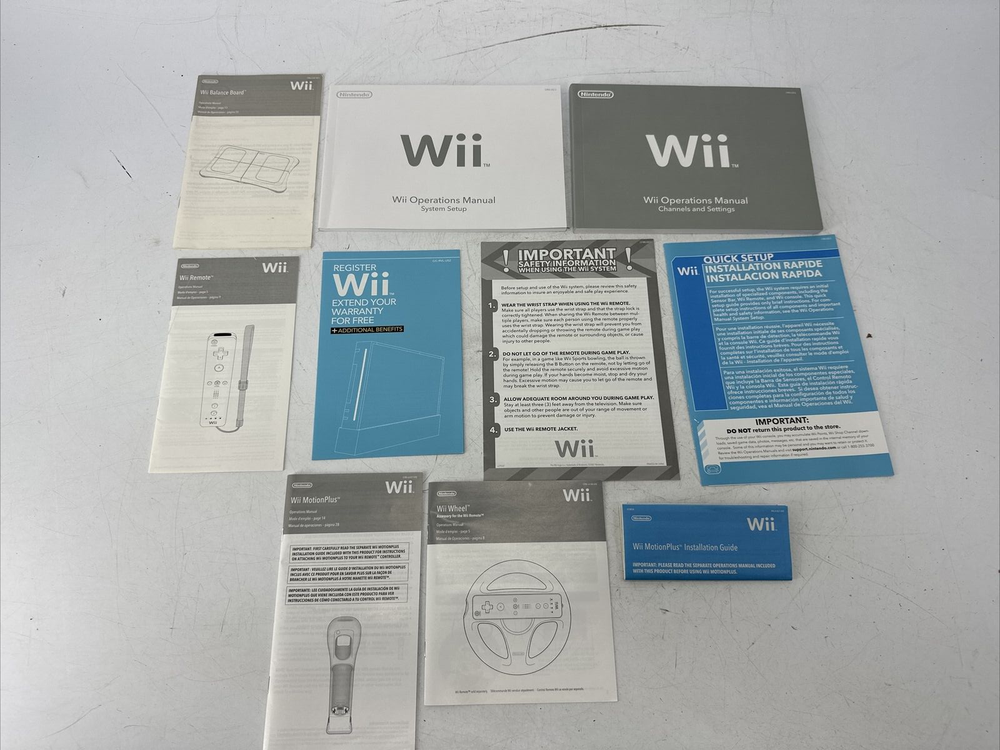 Wii Operations Manual Channels and Settings, System Setup, Wii Wheel ECT