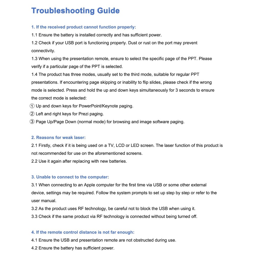 Wireless Presenter, Hyperlink Volume Control Presentation Clicker RF 2.4GHz U...