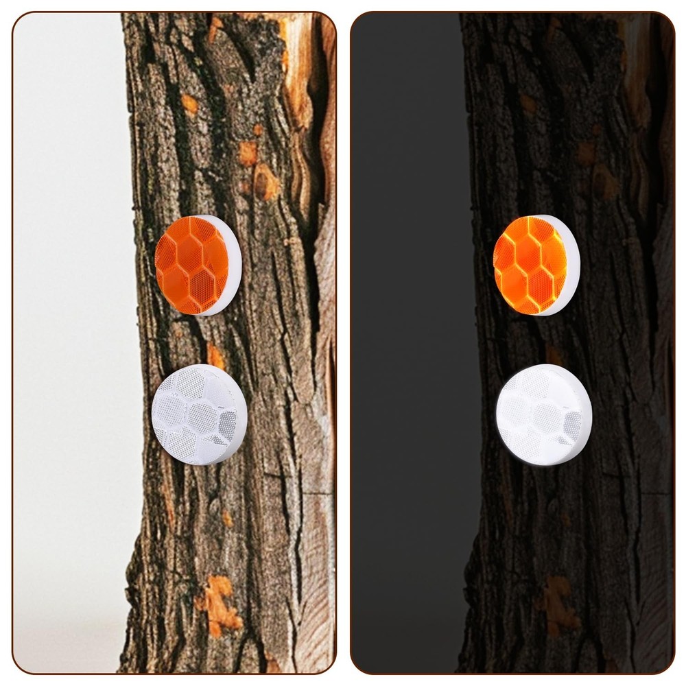 100pcs Reflective Tacks for Trail Marking, Box Medium, Orange & Silver