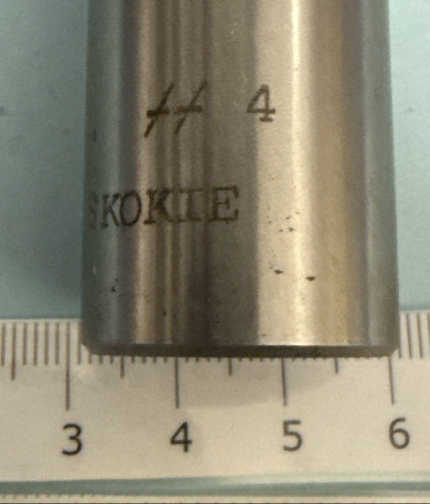 E.T.M. #4 Arbor Neal Skokie Precise Solid Socket with Morse Taper #4