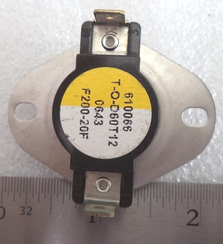 Open-180/Closed-200 Snap Disc Fixed-Setting Fan Control, pn 3F01-200