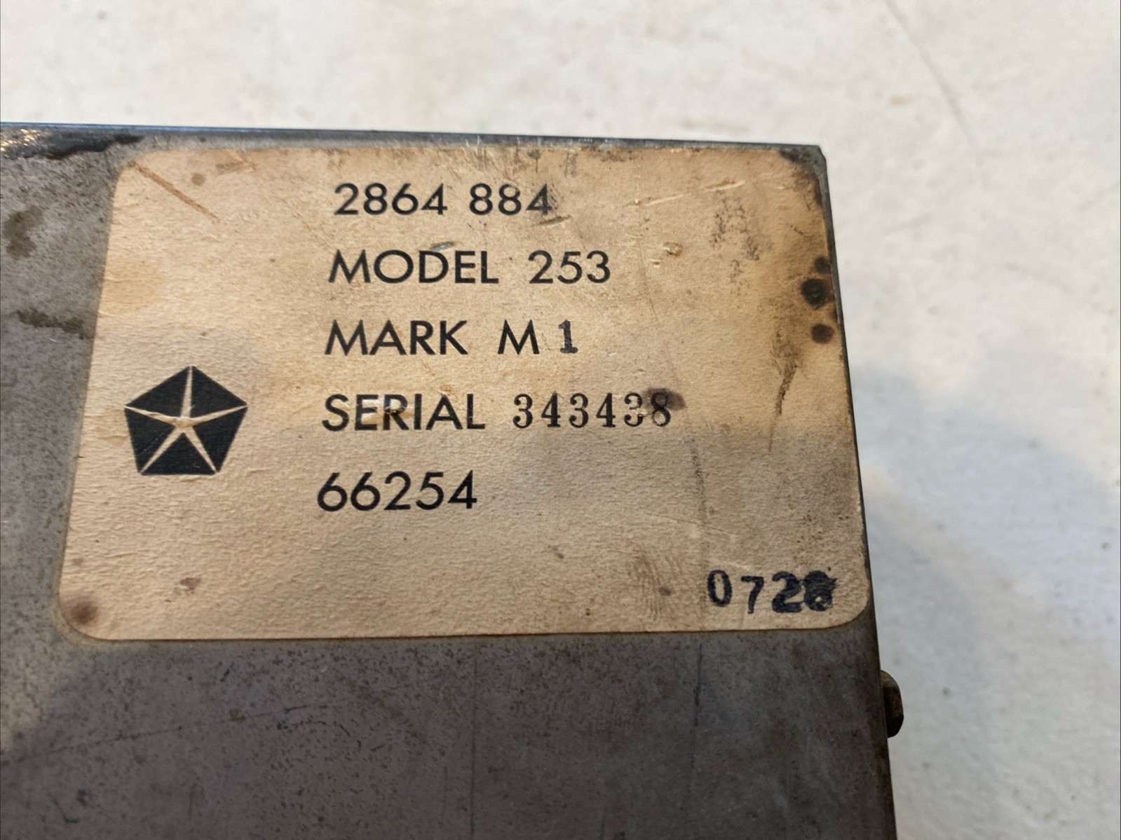 1967 1968 Dodge Polara Monaco WORKING AM radio 2864884 Mopar 67 68 Music Master