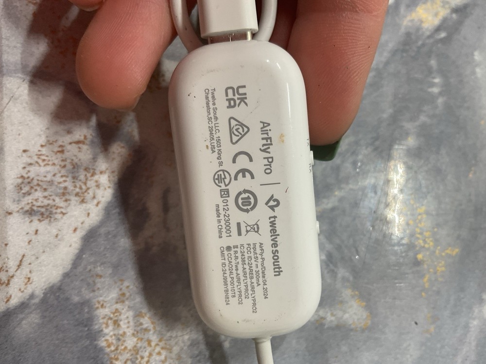 Twelve South AirFly Duo Wireless Transmitter - White Bluetooth