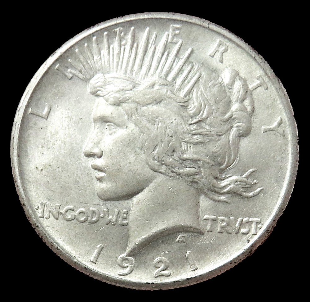 1921 SILVER PEACE DOLLAR $1 MINT STATE COIN