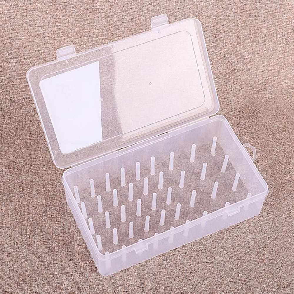 Thread Box Empty Transparent Storage Container Sewing Thread Holder