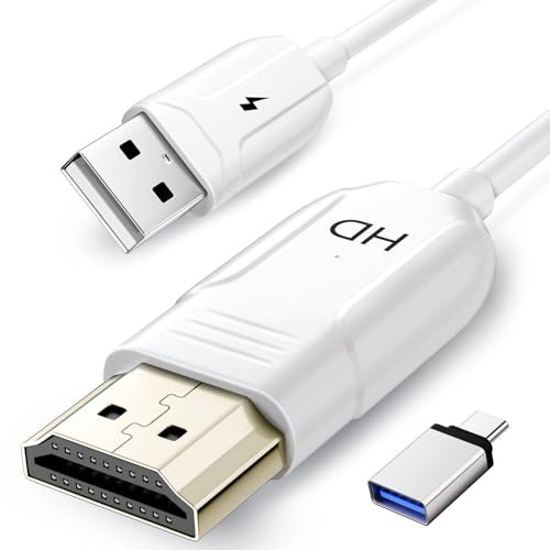 Wireless HDMI Display Adapter for iPhone, USB to HDMI Adapter, Screen