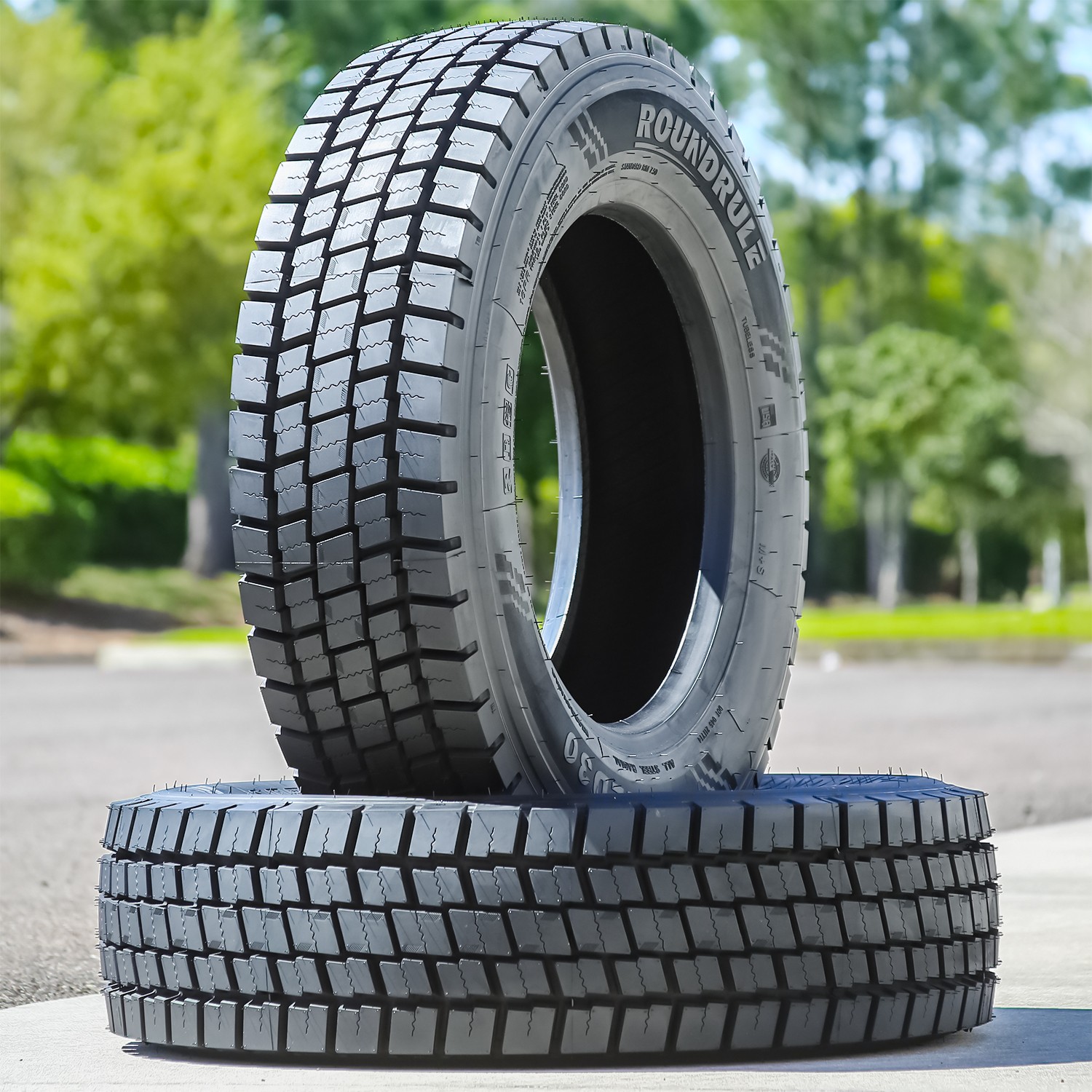 4 Tires Roundrule MLD30 All Steel 245/70R19.5 Load H 16 Ply Drive Commercial