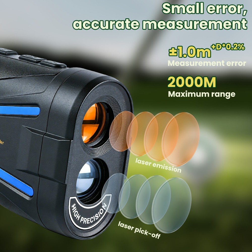 6X Magnification Golf Range Finder 1200 Yards Laser Rangefinder Slope Function