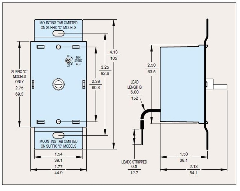 Solid State Variable Speed AC Electric Motor Control, 6.0 Max amp, 115V, K177...