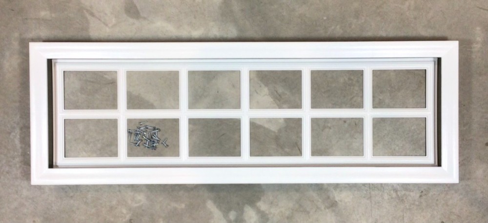 White Garage Door Window Kit Long Panel Frame Insert Grill Option Amarr No Glass