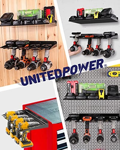 Electric Drill Storage Rack, Holds 4 Drills, Wall Mounted Power Drill Rack