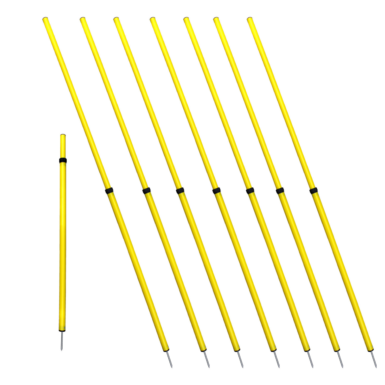 Agility Telescopic Poles Portable Training Obstacle Football Soccer Coach Set 8