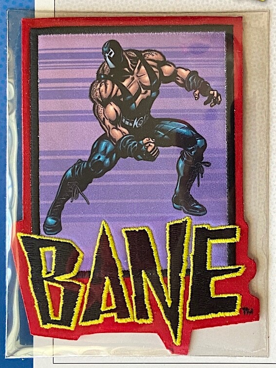BANE PATCH on INFO CARD ~ from Willabee & Ward ~ DC COMICS PATCH COLLECTION