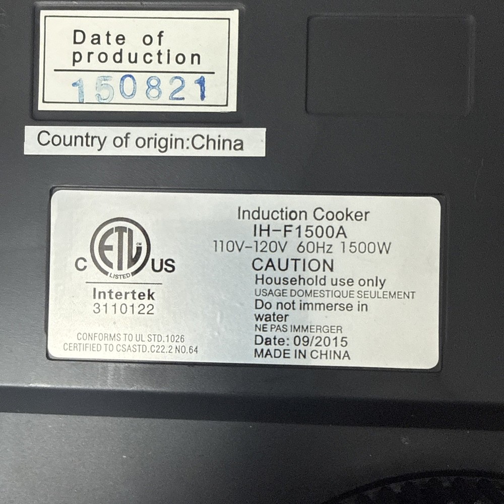 Induction Cooker Precise IH-F1500A New