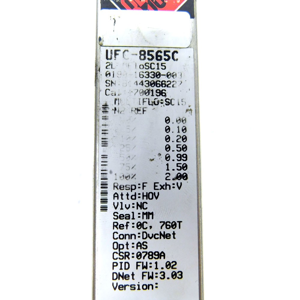 Celerity Unit UFC-8565 Mass Flow Controller MFC ((CH3)3SiH/750cc) DeviceNet