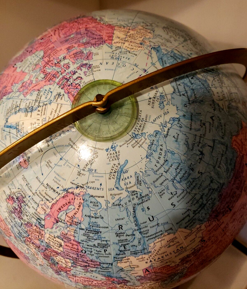 Replogle World Nation Rotating Globe 12" Diameter Tiltable Terrence Donovan
