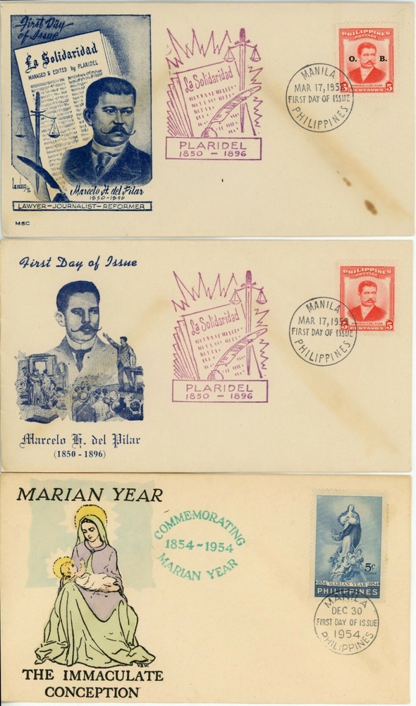 Philippines Postage Cover Stamp Collection FDC First Day Issue