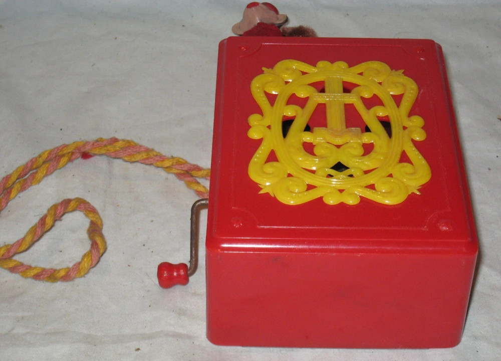 Marx Organ Grinder Dancing Monkey Toy Music Box Magic Puppet Tricks
