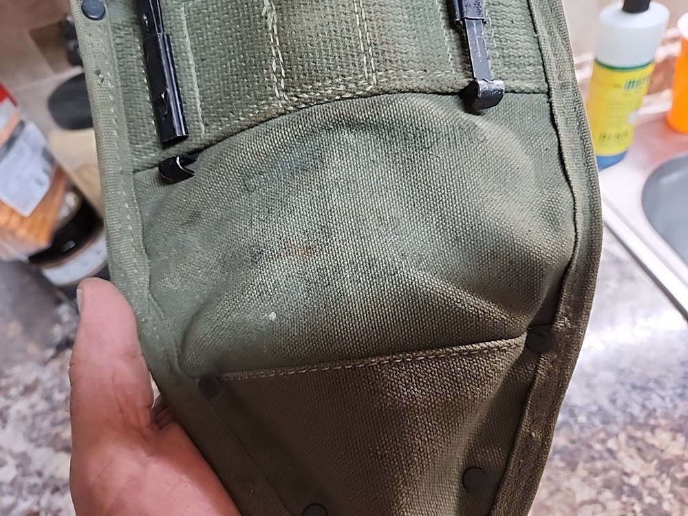 U.S. ARMY 1944 COMBAT FIELD SHOVEL AND CARRIER COVER WW2 Military Trench "Wood"