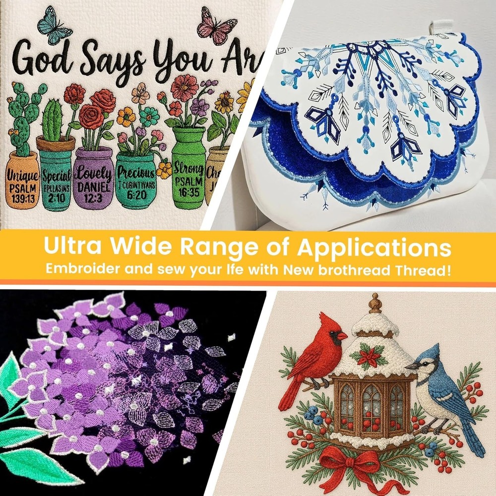 Extensive 80 Color Polyester Thread Kit, 500M Spools for Creative Embroidery