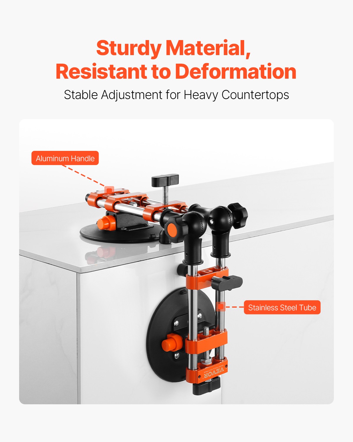 VEVOR Seam Setter 6" Suction Cup 90° - 270° Adjustable Seam Joining & Leveling