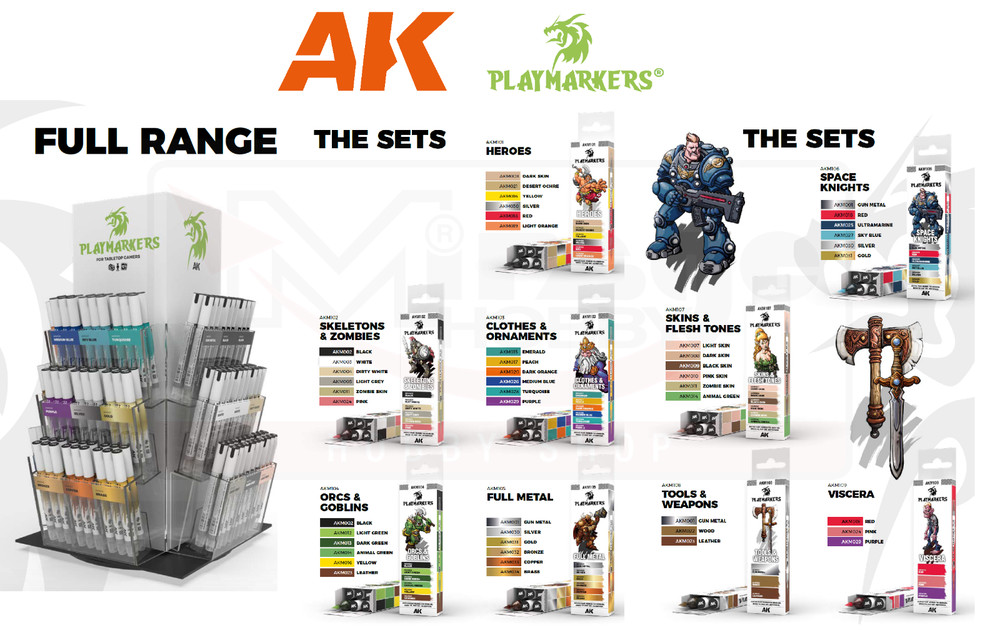 AK INTERACTIVE PLAYMARKERS MARKERS FULL CHOICE! (single and sets)