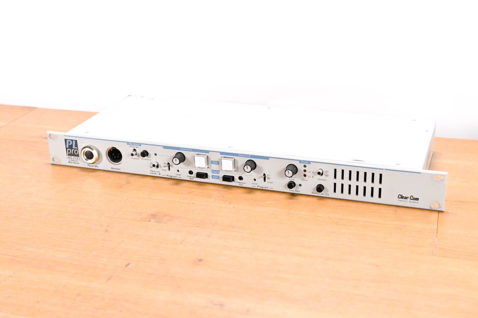 Clear-Com MS-232 1RU Two-Channel Main Station CG01VT1