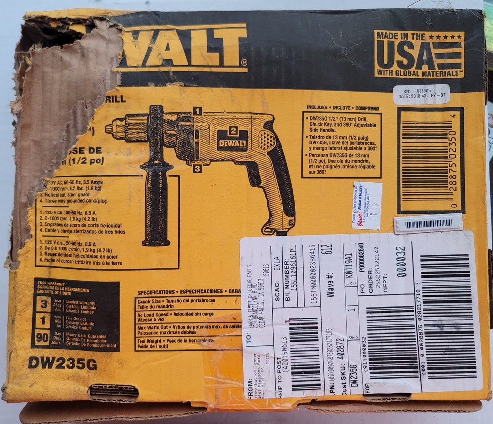Dewalt Electric drill 1/2 inch