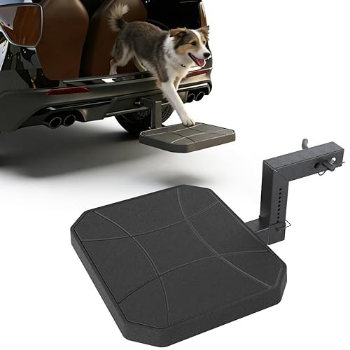 Adjustable-Height Pet Hitch Step, Dog Ramp for Single-Step Adjustable