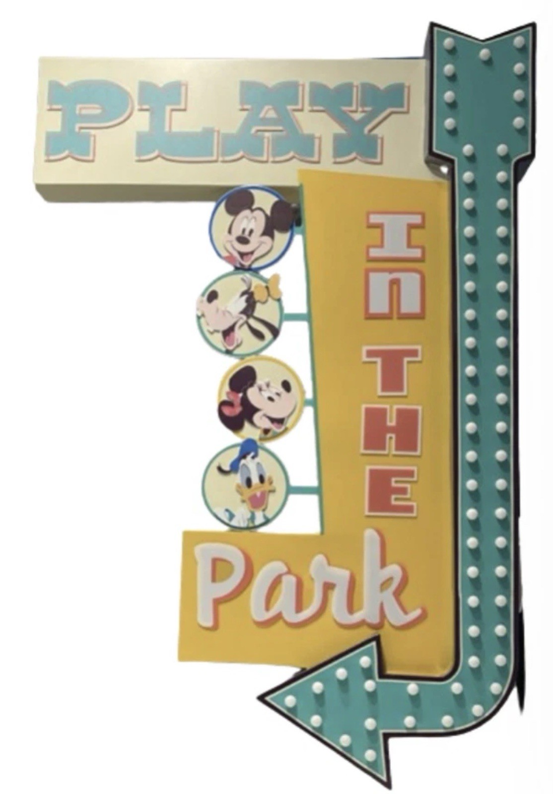 2024 Disney Play In The Parks Marquee 18 X 27.4 Light Up Sign New