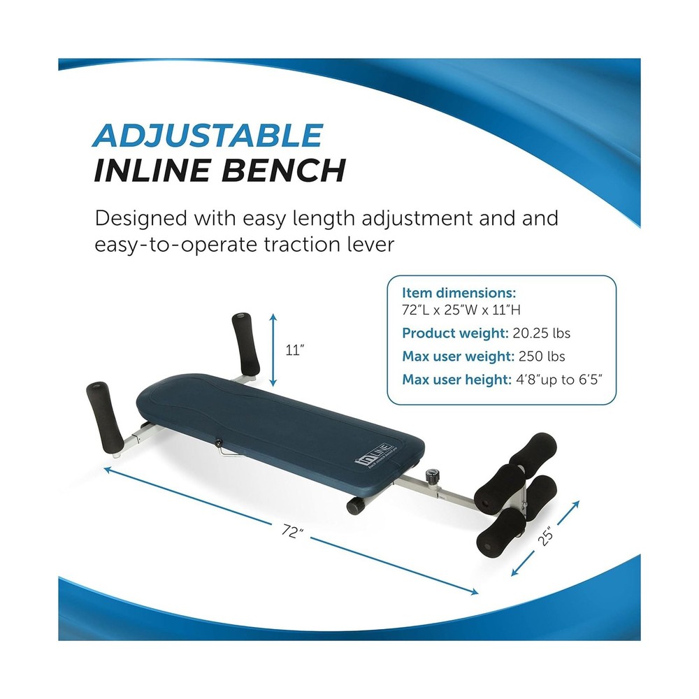 Stamina InLine Back Stretch Bench Upper and Lower Back Stretcher - No Inversi...