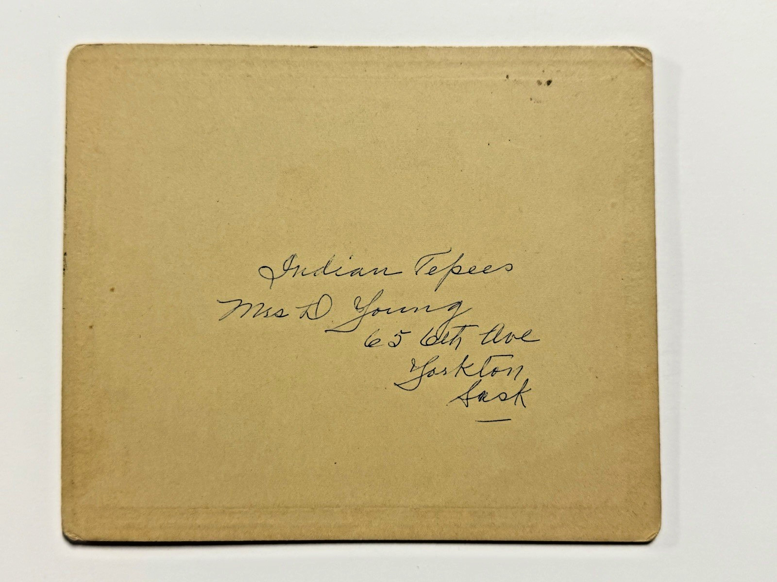 Antique Native American Indian Cabinet Card Photograph of Tepees; 1880's