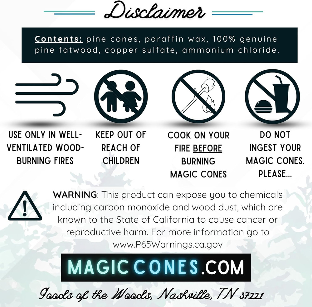 Magic Cones Weekend Bundle: 2 Pine Cones & Fatwood Firestarter Sticks