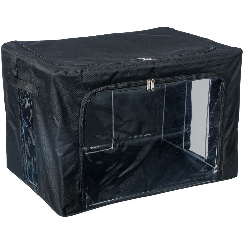 Collapsible Clear Window Storage Cube - Store Blankets, Sheets, Leg Wraps, etc