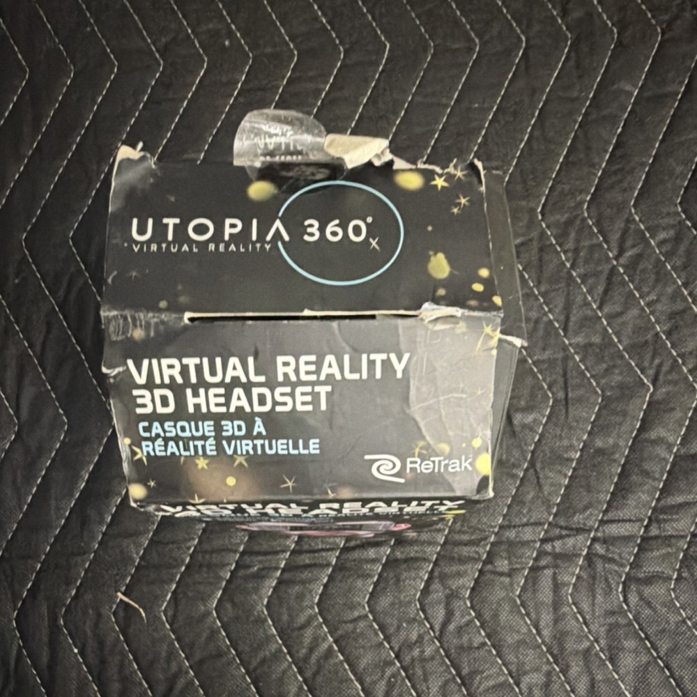 ReTrak Utopia 360 Virtual Reality 3D Smartphone VR Headset Black Plastic