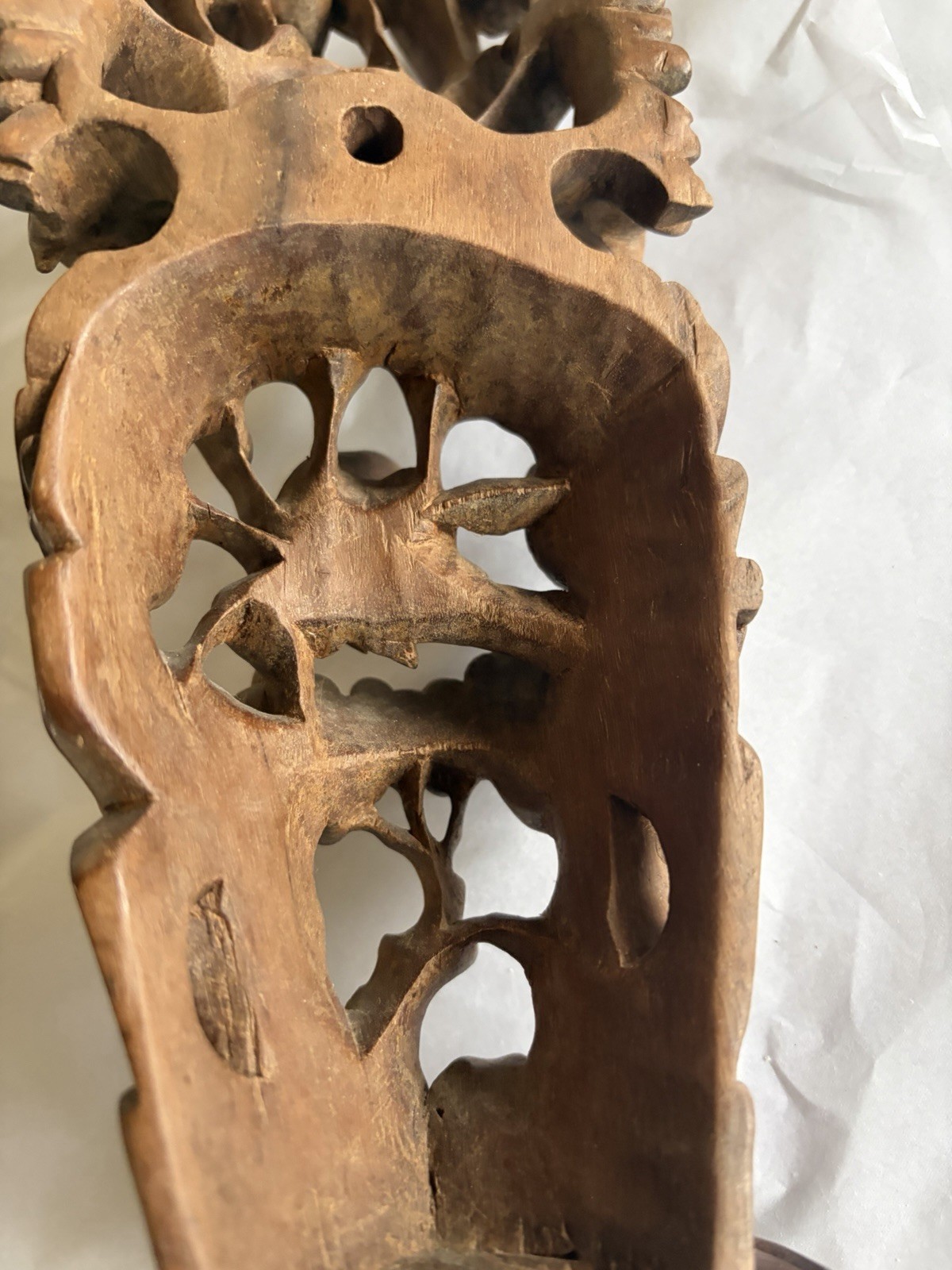 Antique Or Vintage Possibly Rosewood And Artist Signed Carved Sculpture